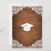 Invitation Dentelle Rustique Bois Blanc Dentelle Conduite Par (Dos)