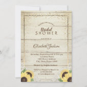 Invitation Dentelle rustique, Fleurs de soleil, Fête des mari (Devant)