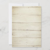 Invitation Dentelle rustique, Fleurs de soleil, Fête des mari (Dos)