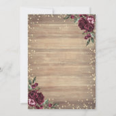Invitation Dentelle rustique, Lumières, Robe, Rose Wood Quinc (Dos)