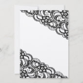 Invitation Dentelle rustique | Noir sur Kraft (Dos)