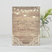 Invitation Dentelle rustique, Tiara, Lumières, Diamants de Bo (Debout devant)