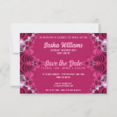 Invitation Dentelle spéciale rose exotique (Dos)