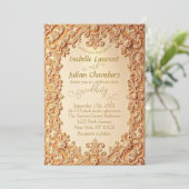 Invitation Dentelle victorienne crémeuse Mariage romantique (Debout devant)