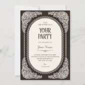 Invitation Dentelle victorienne de romance sombre (Devant)
