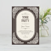 Invitation Dentelle victorienne de romance sombre (Debout devant)