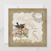 Invitation Dentelle Vintage Rose - Mocha (Dos)