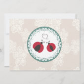 Invitation Dentelle vintage tendance mignonette coccinelle en (Dos)