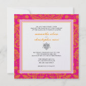 Invitation Dentelles baroques damas/orange/rose/Invitations (Dos)