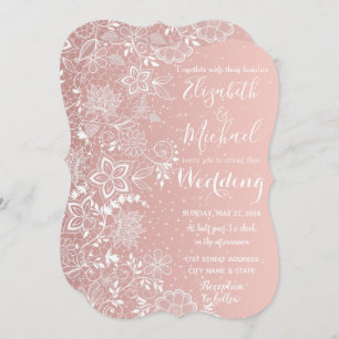 Invitation Dentelles et confettis mariages
