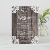 Invitation Dentelles | Rustic Wood Photo College Graduation P (Debout devant)