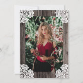 Invitation Dentelles | Rustic Wood Photo College Graduation P (Dos)