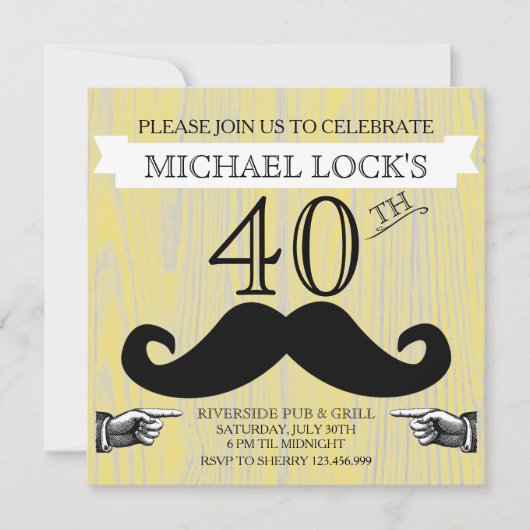 Invitation d'enterrement de vie de garçon d'homme  (Devant)