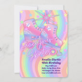 Invitation Dentez vos patins fête d'anniversaire (Devant)