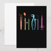 Invitation Dentist Dental Dentistry Tooth Teeth Doctor Gift (Devant / Derrière)