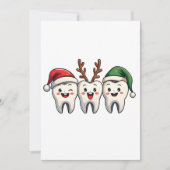 Invitation Dentiste Noël Dental Père Noël Floss Xmas Tree (Devant)