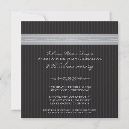 Invitation d'entreprise de ruban d'événement (Devant)