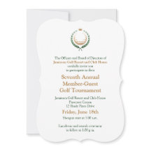 Invitation d'entreprise de tournoi de golf