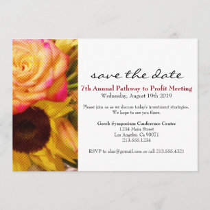 Invitation d'entreprise d'événement de tournesol