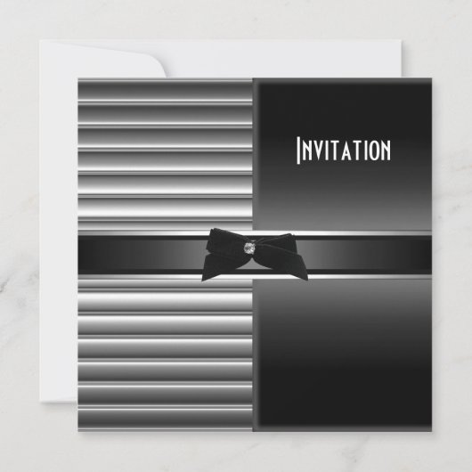 Invitation d'entreprise Formal Cravate noire (Dos)