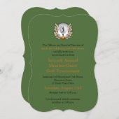 Invitation d'entreprise noire de tournoi de golf (Devant / Derrière)