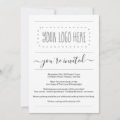 Invitation d'entreprise simple - Ajouter un logo (Devant)