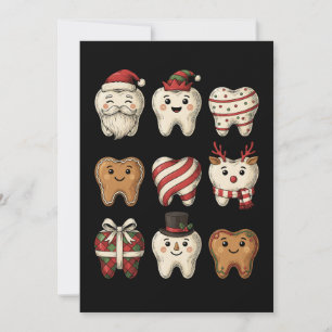 Invitation Dents de Noël Dentiste Santa Gâteau Dentiste