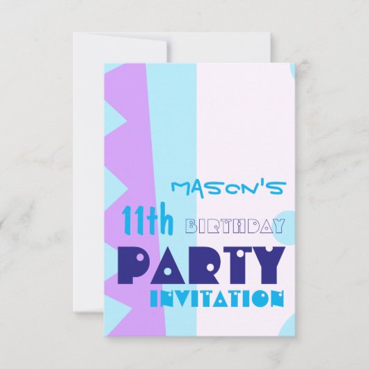 Invitation Dents du monstre 11e anniversaire de fête Invitati (Devant)