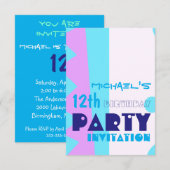 Invitation Dents du monstre 12e anniversaire de fête Invitati (Devant / Derrière)