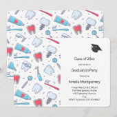 Invitation Dents et outils Diplôme de Motif dentaire (Devant / Derrière)