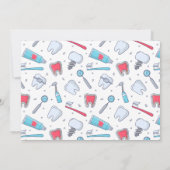 Invitation Dents et outils Retraite des Motifs dentaires (Dos)