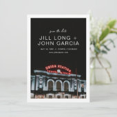 Invitation Denver Union Station Enregistrer la date (Debout devant)