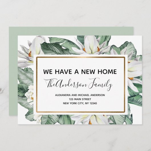 Invitation Déplacement de la flore tropicale (Devant / Derrière)