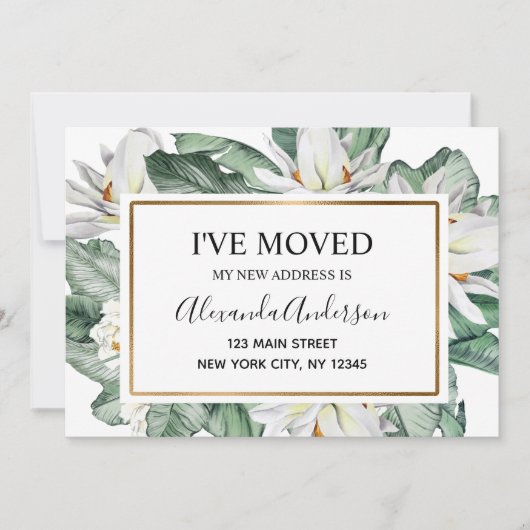 Invitation Déplacement de la flore tropicale (Devant)