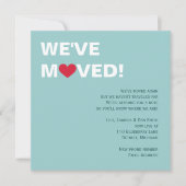 Invitation Déplacement rouge de coeur (Devant)