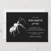 Invitation Déplaisant Bug Black Halloween Party | Insecte éff (Devant)
