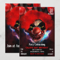 Déplaisant Clown tueur effrayant Halloween fête d'