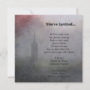 Invitation Déplaisant Grunge Graveyard Halloween Party