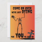 Invitation Déplaisant Skeleton Spooktacular Halloween Party (Devant)