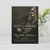 Invitation Déplaisante crâne de cheveux RIP à sa fête d'anniv (Debout devant)