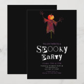 Invitation Déplaisante Écarette avec Halloween à la tête de l (Devant / Derrière)