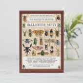 Invitation Déplaisante fête d'Halloween | Collection Fun Bug  (Debout devant)