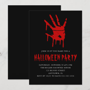 Invitation Déplaisante Halloween à la main Imprimer pour adul