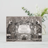 Invitation Déplaisante vintage personnalisable (Debout devant)