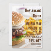 Invitation Dépliant Burger 5x7 (Devant)