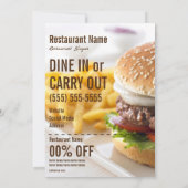 Invitation Dépliant Burger 5x7 (Dos)