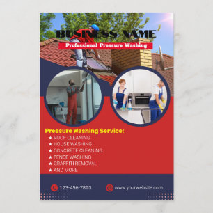 Invitation Dépliants de lavage de pression photo modifiables