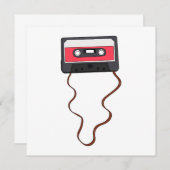 Invitation Déploré bande Mixbande Rétro Vintage (Devant / Derrière)