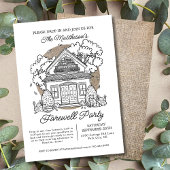 Invitation Déposer Dans Cute Fox House Farewell Party