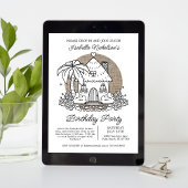 Invitation Déposez À Stop By Beach House Fête d'anniversaire